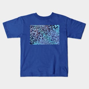 Blue Abstract Lichen Kids T-Shirt